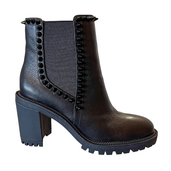 Jessica Simpson | Shoes | Jessica Simpson Studded Ankle Booties Demmie  Black Leather Chunky Sz 8 New | Poshmark